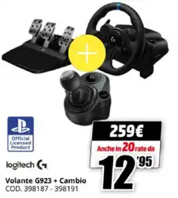 MediaWorld logitech Volante G923 + Cambio offerta