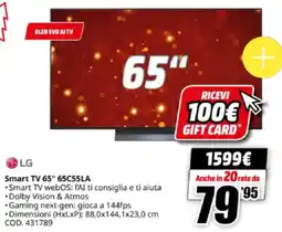 MediaWorld LG Smart TV 65" 65C55LA offerta