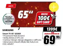 MediaWorld SAMSUNG Smart TV 65" 65S85F offerta