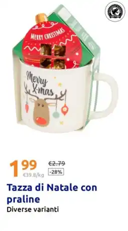 Action Tazza di Natale con praline offerta
