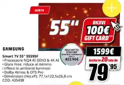 MediaWorld SAMSUNG Smart TV 55" 55S95F offerta