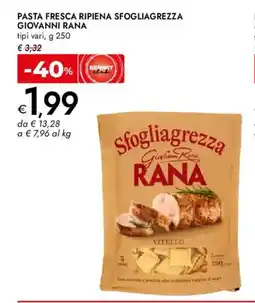 Bennet Pasta fresca ripiena sfogliagrezza GIOVANNI RANA offerta