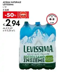 Bennet Acqua naturale LEVISSIMA offerta