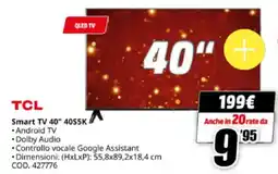 MediaWorld TCL Smart TV 40" 40S5K offerta
