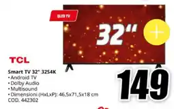 MediaWorld TCL Smart TV 32" 32S4K offerta