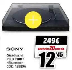 MediaWorld SONY Giradischi PSLX310BT offerta