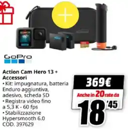 MediaWorld GoPro Action Cam Hero 13+ Accessori offerta