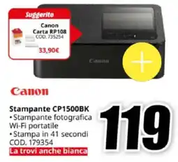 MediaWorld Canon Stampante CP1500BK offerta
