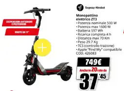 MediaWorld Segway-Ninebot Monopattino elettrico ZT3 offerta