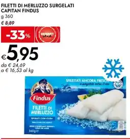 Bennet Filetti di merluzzo surgelati CAPITAN FINDUS offerta