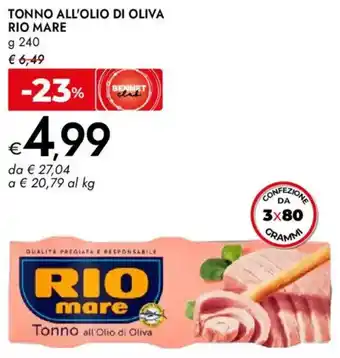 Bennet Tonno all'olio di oliva RIO MARE offerta