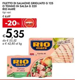 Bennet Filetto di salmone grigliato o tonno in salsa RIO MARE offerta