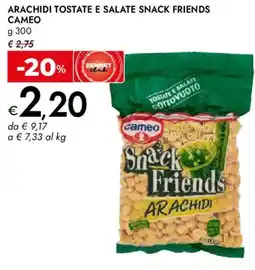 Bennet Arachidi tostate e salate snack friends CAMEO offerta