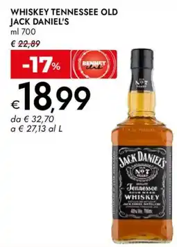 Bennet Whiskey tennessee old JACK DANIEL'S offerta