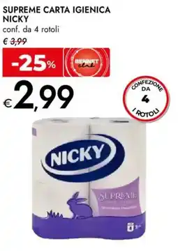 Bennet Supreme carta igienica NICKY offerta