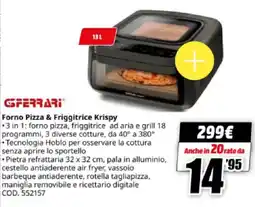 MediaWorld GFERRARI Forno Pizza & Friggitrice Krispy offerta