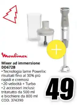 MediaWorld Moulinex Mixer ad immersione DD672B offerta