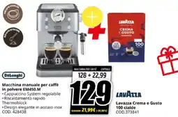 MediaWorld DeLonghi Macchina manuale per caffè in polvere EM450.M offerta