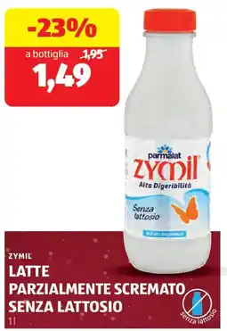 ALDI Zymil latte parzialmente scremato senza lattosio offerta
