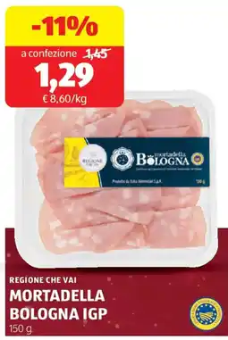 ALDI Regione che vai mortadella bologna igp offerta