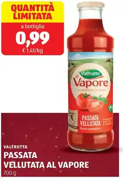 ALDI Valfrutta passata vellutata al vapore offerta