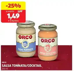 ALDI Orco salsa tonnata/cocktail offerta