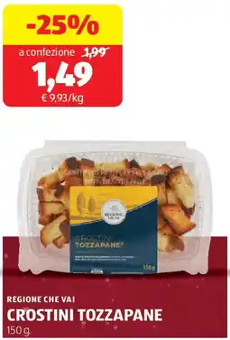ALDI Regione che vai crostini tozzapane offerta