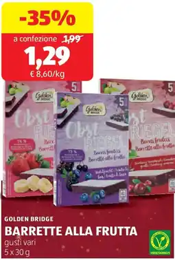 ALDI Golden bridge barrette alla frutta offerta