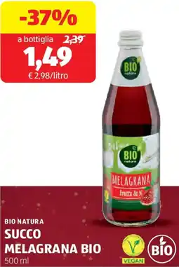 ALDI Bio natura succo melagrana bio offerta