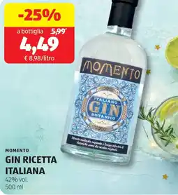ALDI Momento gin ricetta italiana offerta