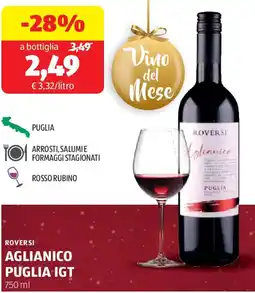 ALDI Roversi aglianico puglia IGT offerta