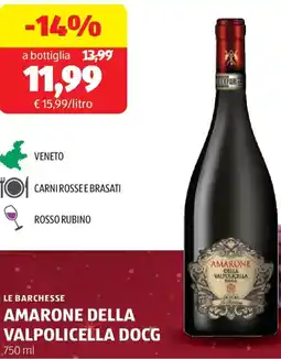 ALDI Le barchesse amarone della valpolicella docg offerta