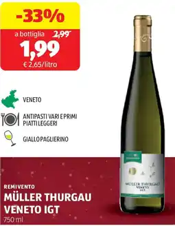 ALDI Remivento müller thurgau veneto igt offerta