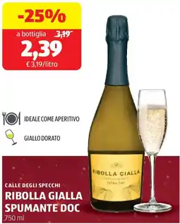 ALDI Calle degli specchi ribolla gialla spumante DOC offerta