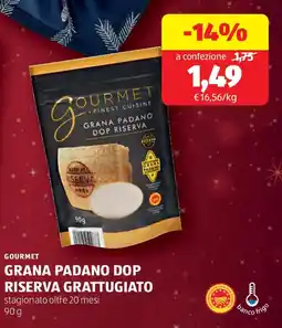 ALDI Gourmet grana padano dop riserva grattugiato offerta