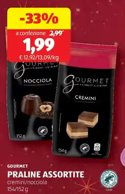 ALDI Gourmet praline offerta