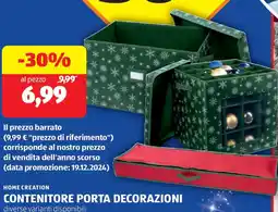 ALDI Home creation contenitore porta decorazioni offerta