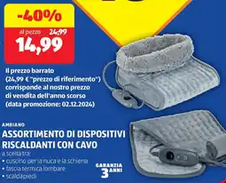 ALDI Ambiano assortimento di dispositivi riscaldanti con cavo offerta