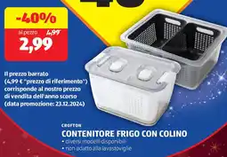 ALDI Crofton contenitore frigo con colino offerta
