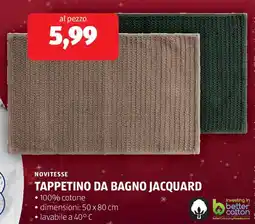 ALDI Novitesse tappetino da bagno jacquard offerta