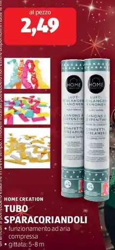 ALDI Home creation tubo sparacoriandoli offerta