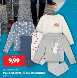 ALDI Up 2 fashion women pigiama invernale da donna offerta