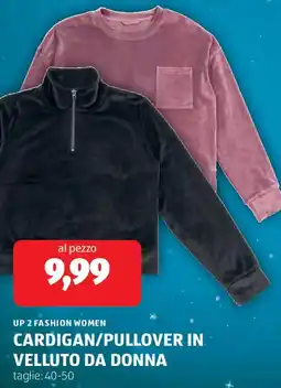 ALDI Up 2 fashion women cardigan/pullover in velluto da donna offerta