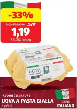 ALDI I colori del sapore uova a pasta gialla offerta