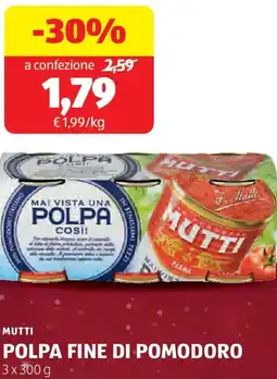 ALDI Mutti polpa fine di pomodoro offerta