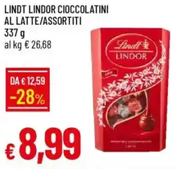 IperFamila Lindt lindor cioccolatini al latte offerta