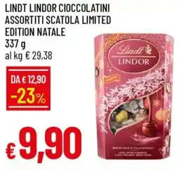 IperFamila Lindt lindor cioccolatini scatola limited edition natale offerta