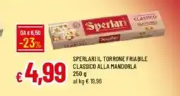 IperFamila Sperlari il torrone friabile classico alla mandorla offerta