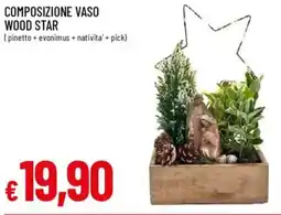 IperFamila Composizione vaso wood star offerta
