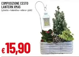 IperFamila Composizione cesto lantern xmas offerta
